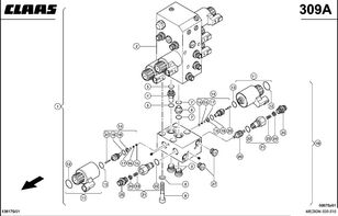 Claas hububat hasat makinesi için Claas 0398530 hidrolik dağıtıcı
