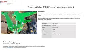John Deere Serie 5 tekerlekli traktör için ön bağlantı